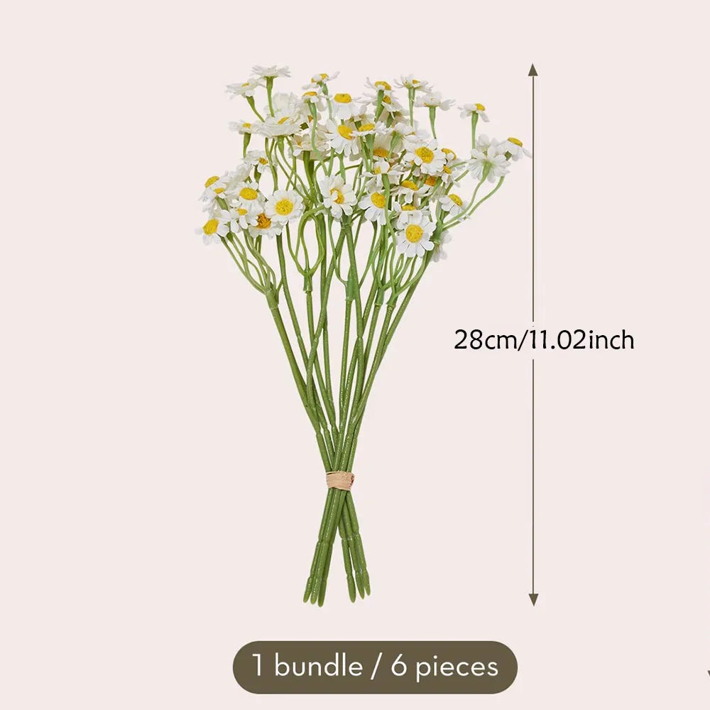 Ramo de flores de margaritas para decoración de mesa y decoración del hogar.