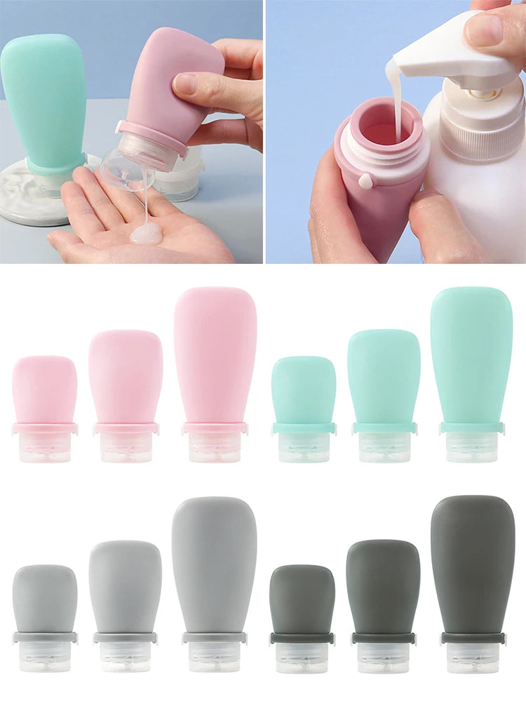 Portable Silicone Travel Bottle Cosmetic Storage Refillable Empty Bottle