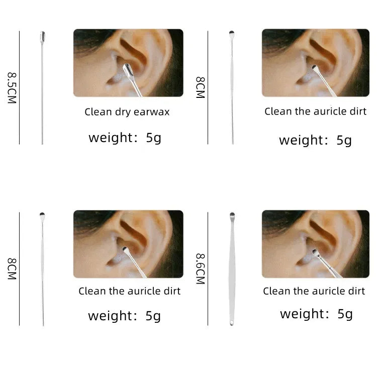 Ear Wax Pickers Stainless Steel Earpick Wax Remover Tools