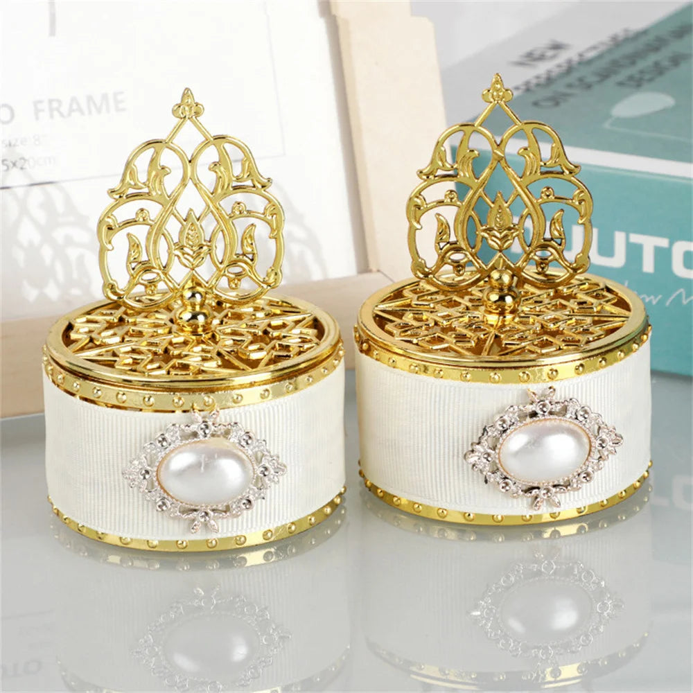 Golden White Elegant Candy Gift Box.