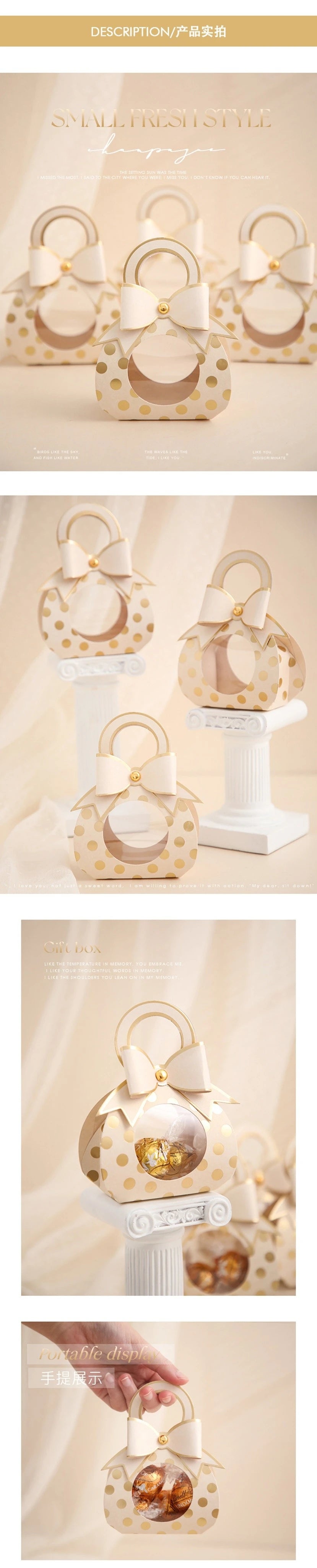 Sacchetto di caramelle creativo stile ciuccio, scatola di cioccolatini per bomboniere di nozze. 50 pezzi