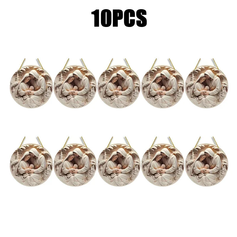 3D-Weihnachtsbaumschmuck „Heilige Nacht“ mit Christus Jesus