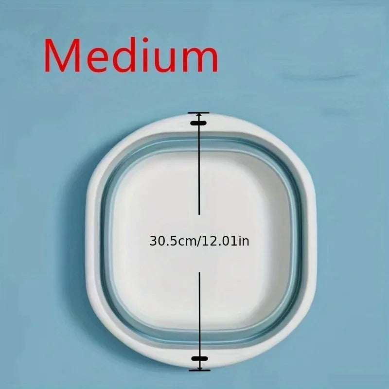 Wash Basin Laundry Baskets 3 Pack Collapsible Tub Space Saving.