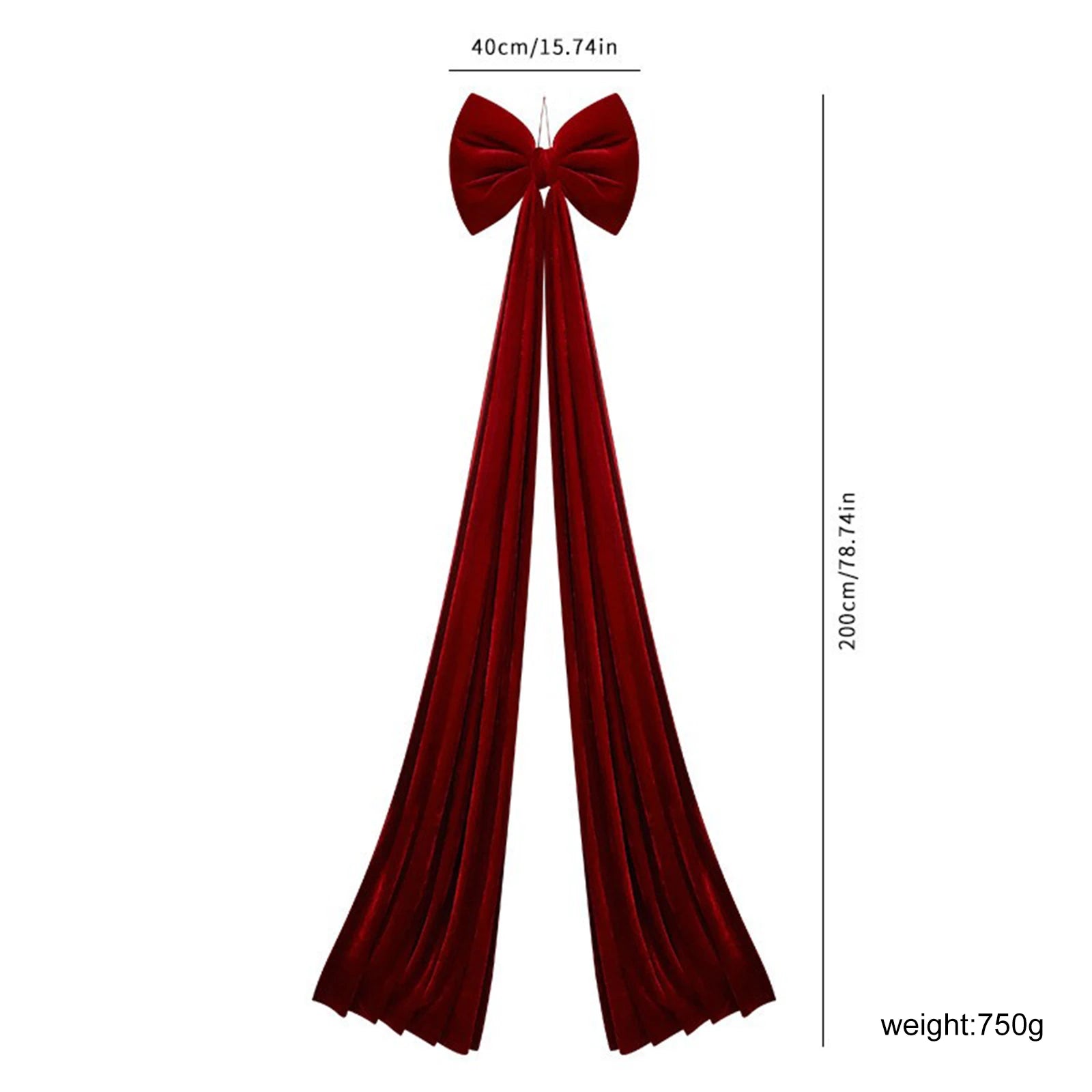 Lazo navideño grande para decoración del árbol.