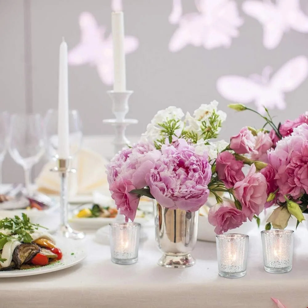 Teelichthalter aus Quecksilberglas