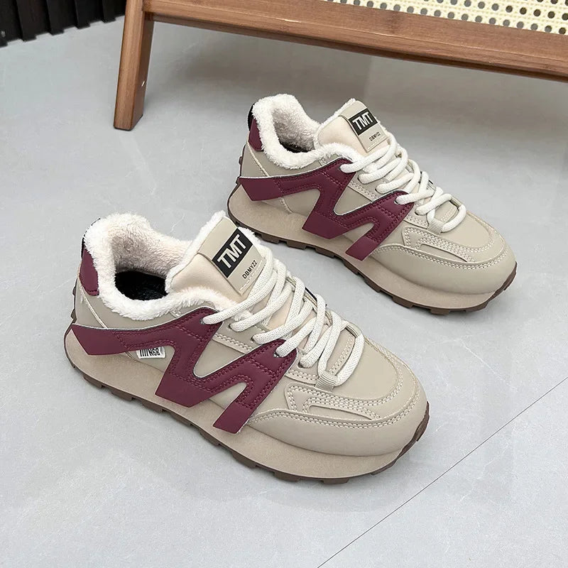 Zapatillas de algodón para mujer, cálidas y esponjosas, para invierno 2025