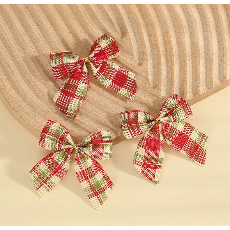 Christmas Bows Gold Red Bows.