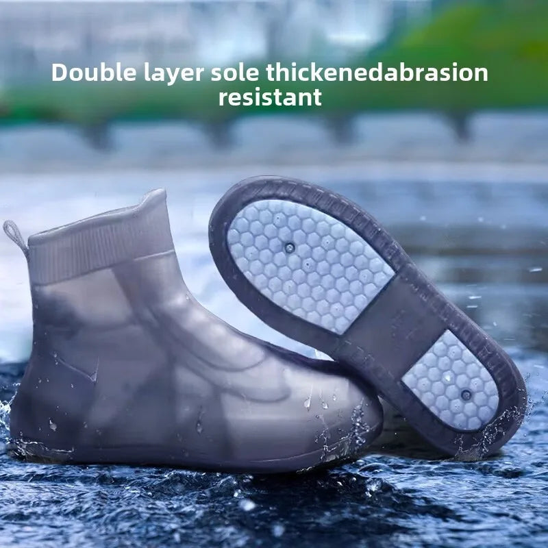 Lightweight Thick Wear-resistant Silicone Rain Shoe Covers Travel
