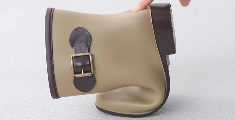 Stivali da pioggia impermeabili con fodera termica in gomma antiscivolo