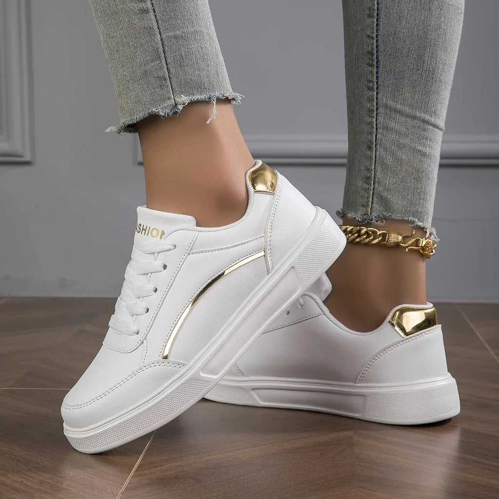 Leather Platform Sneakers for Women Classics Comfort  Non-Slip
