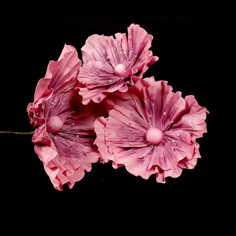 Flores artificiales de espuma de plomo grandes con soporte de 50/60/75 cm