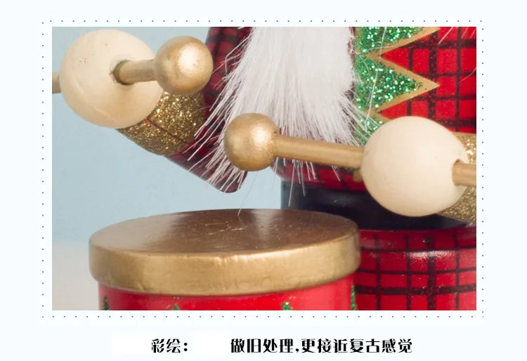 Cascanueces de madera con base redonda, soldado, 36 cm