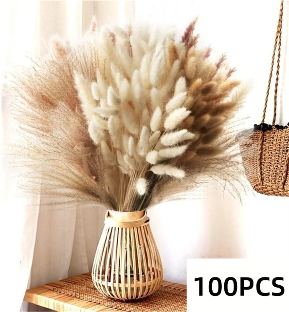 Natural Pampas Dried Flowers Bouquet Decoration