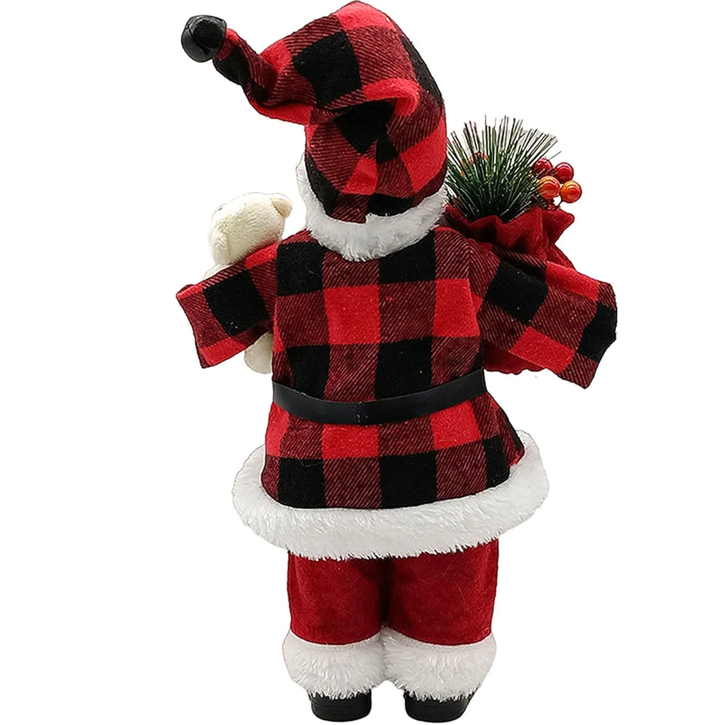 Christmas Sitting Standing Santa Claus Figurines Doll Cute 12inch.