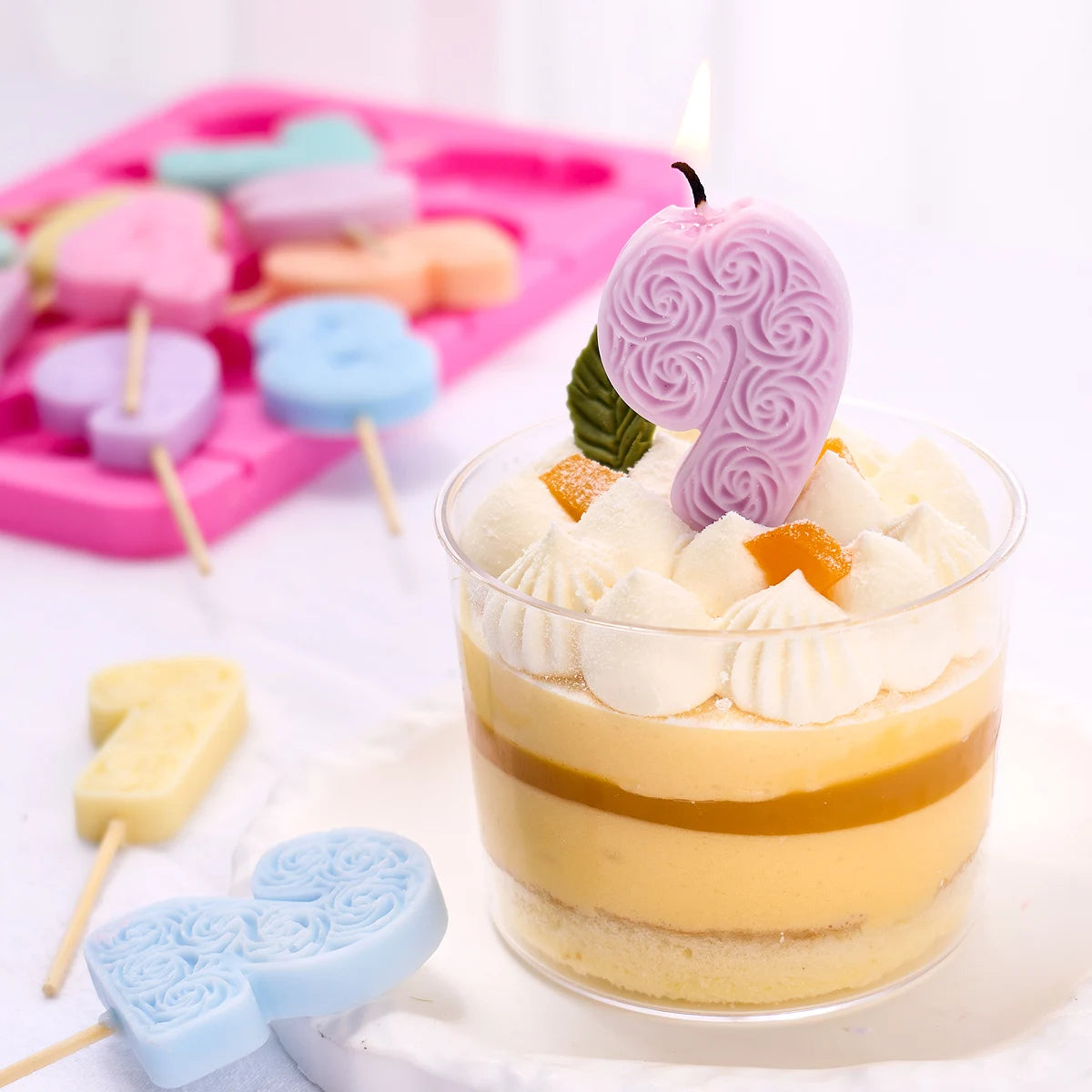 Handgemachte Rosenzahlen-Duftkerzenformen zur Herstellung von Zubehör