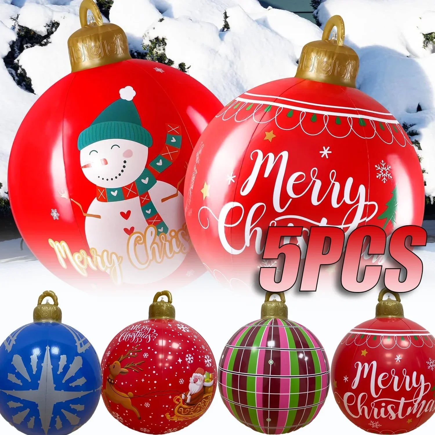 Palle di Natale - Palle gonfiabili per esterni.