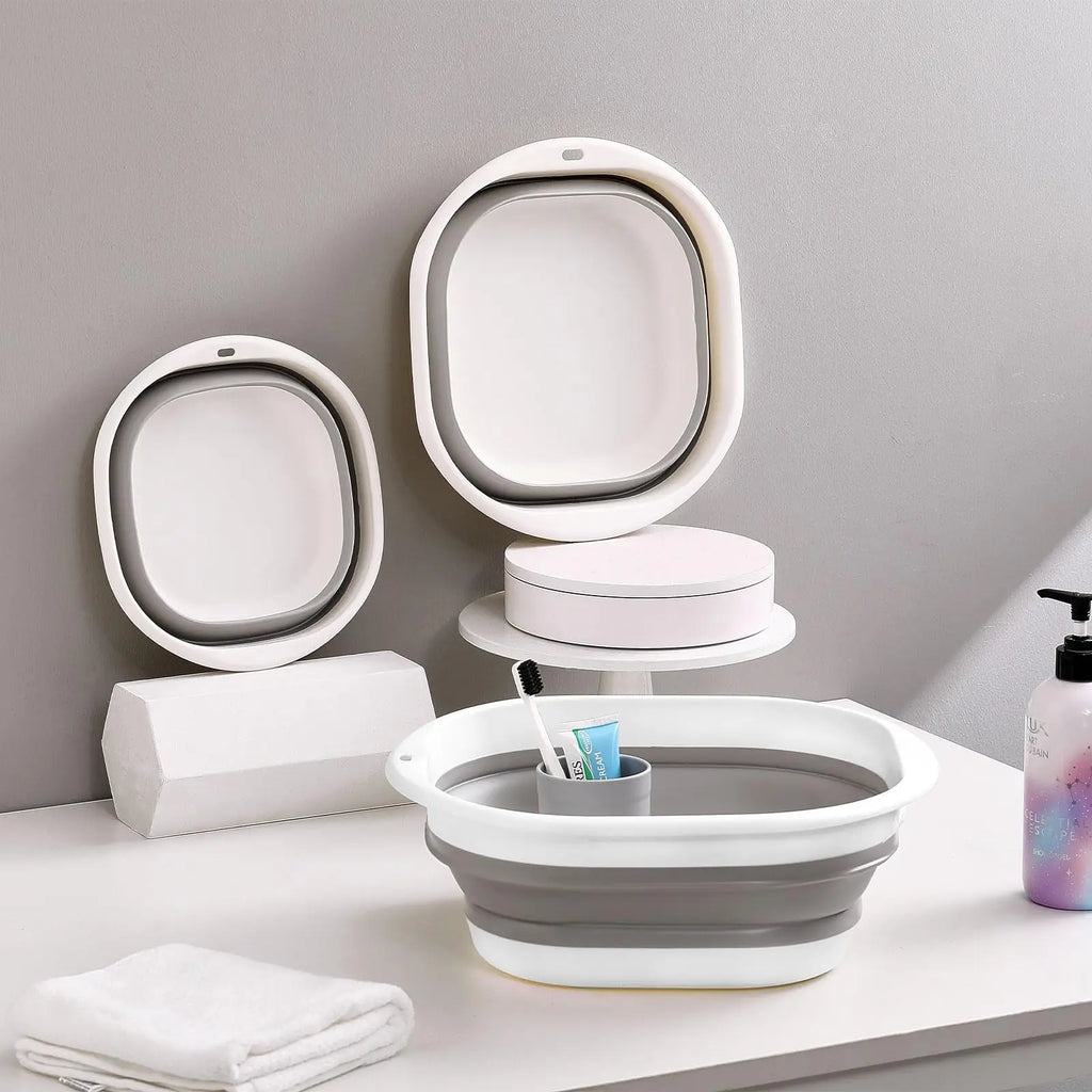 Wash Basin Laundry Baskets 3 Pack Collapsible Tub Space Saving.