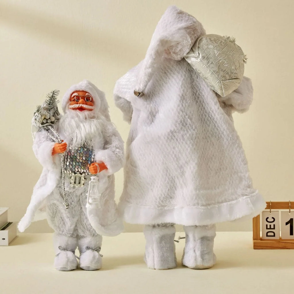 Ornamento natalizio di Babbo Natale - Statua 3D di uccello in plastica da 12,6 pollici.