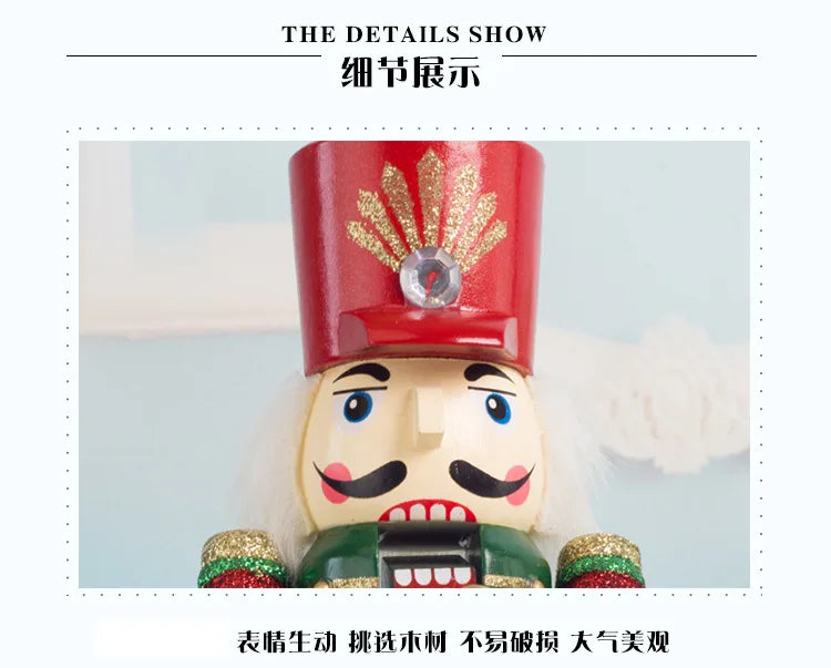 Nussknacker Holzsoldat mit runder Basis, 36 cm