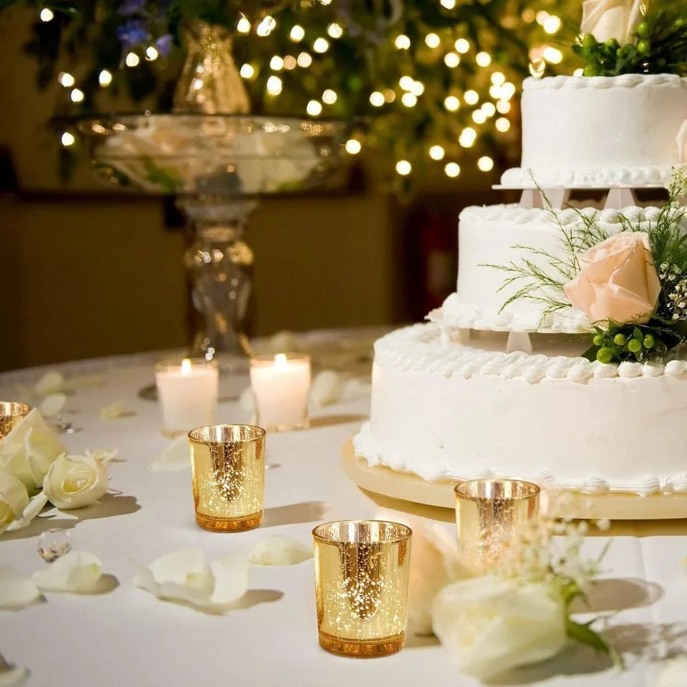 Teelichthalter aus Quecksilberglas