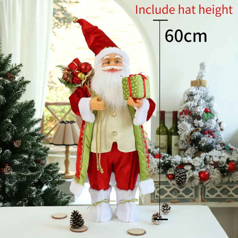 Große Weihnachtsmann-Puppen, Ornamente, 60 cm, stehender Weihnachtsmann.