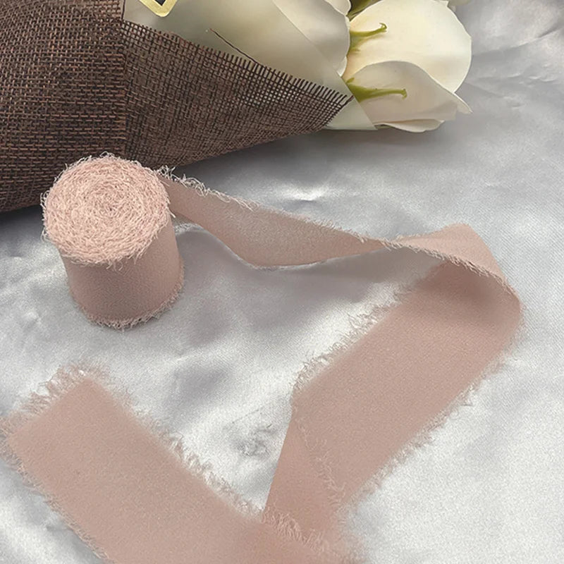 Nastro di pizzo, nastro di seta chiffon, fiori