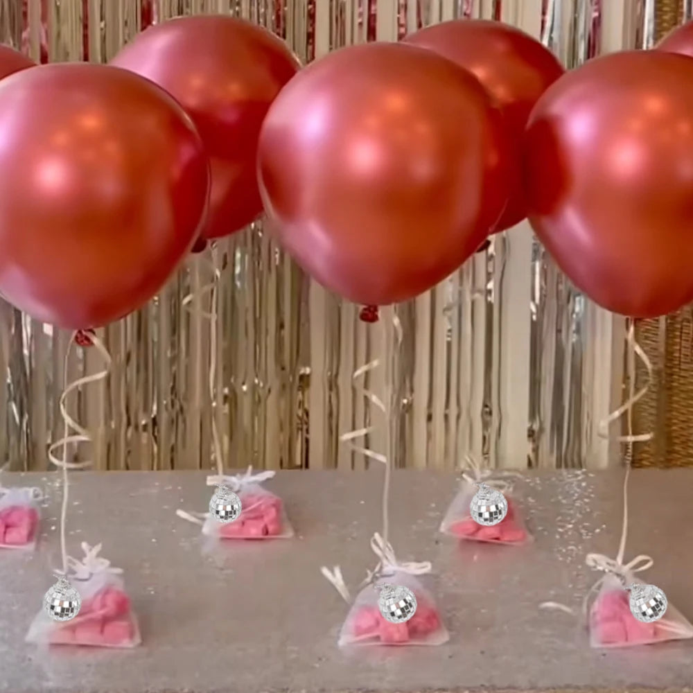 Mirror Disco Ball 70s Party Decorations Reflective Hanging 2-10cm