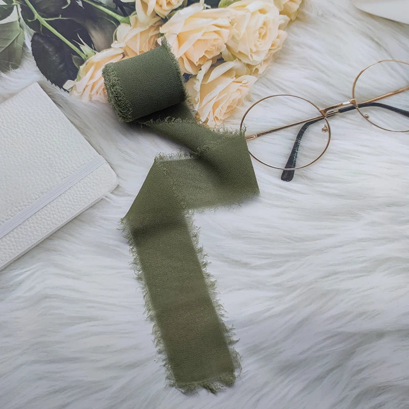 Nastro di pizzo, nastro di seta chiffon, fiori