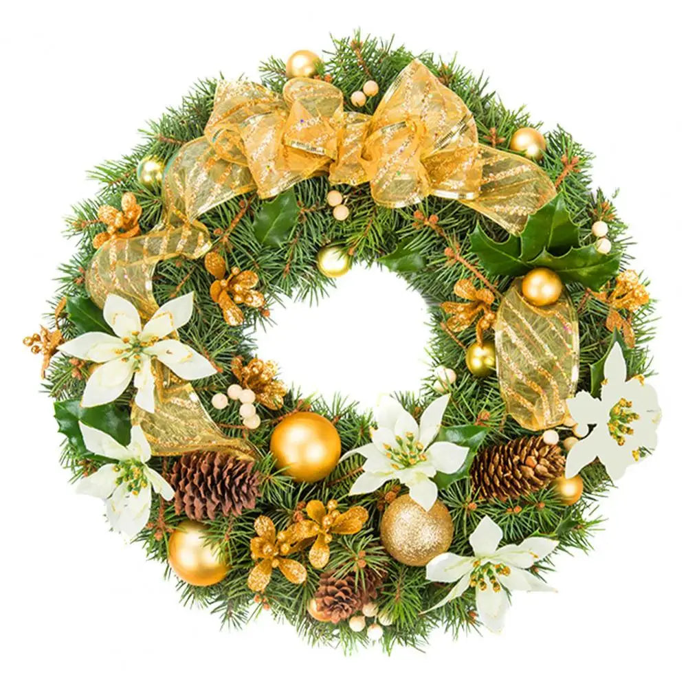 Pegatinas para ventanas navideñas con decoración de corona.