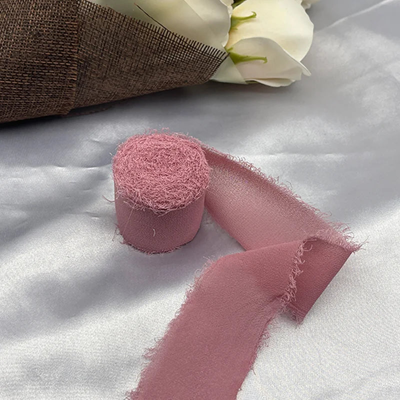 Nastro di pizzo, nastro di seta chiffon, fiori