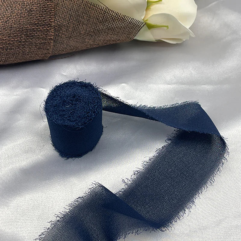 Nastro di pizzo, nastro di seta chiffon, fiori