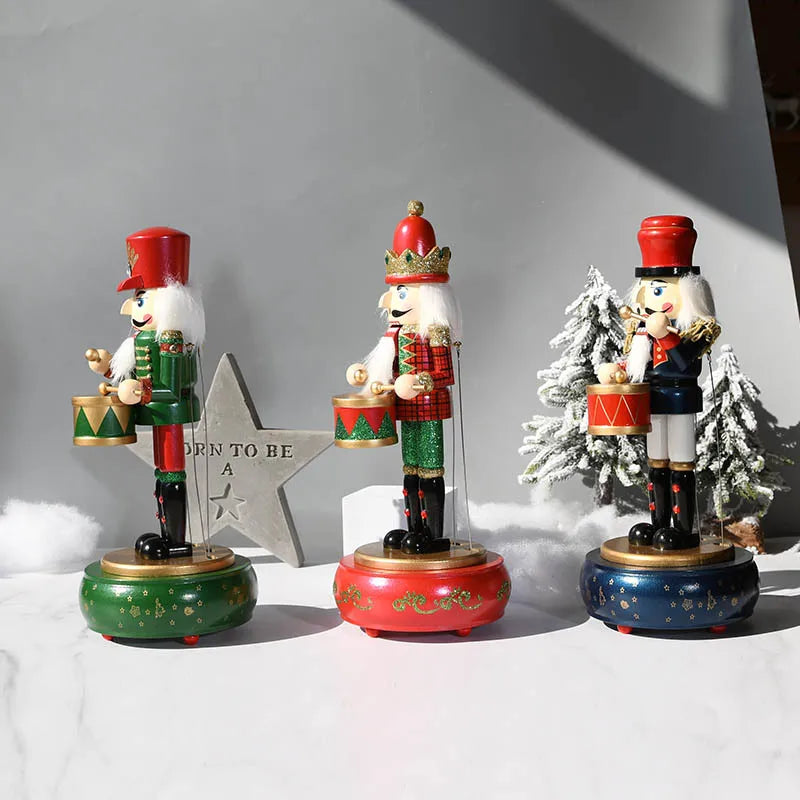 Cascanueces de madera con base redonda, soldado, 36 cm