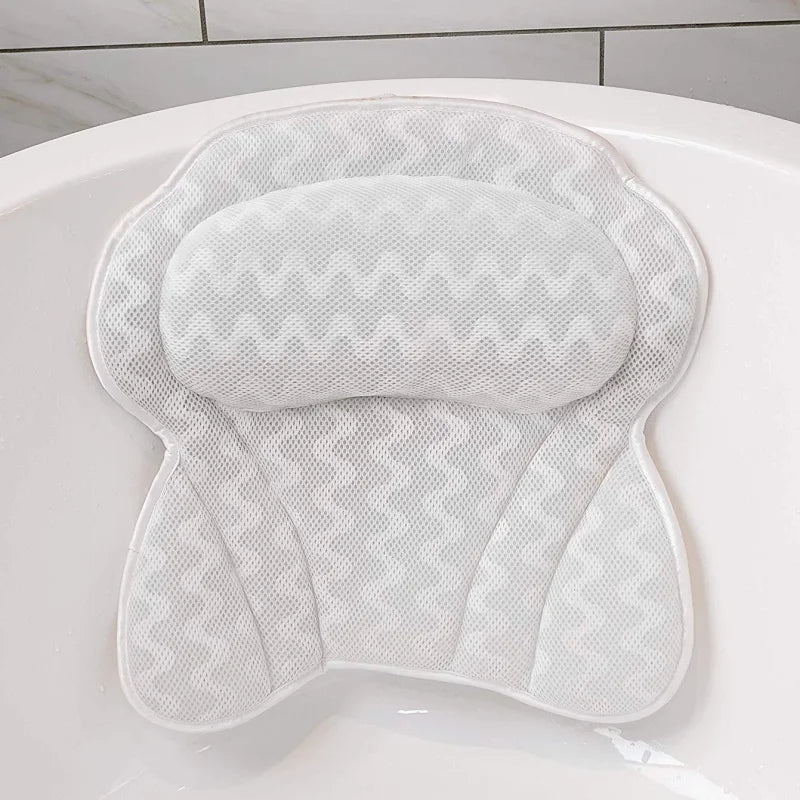 Almohada para el cuello, soporte para la espalda, reposacabezas, cojín antideslizante para baño