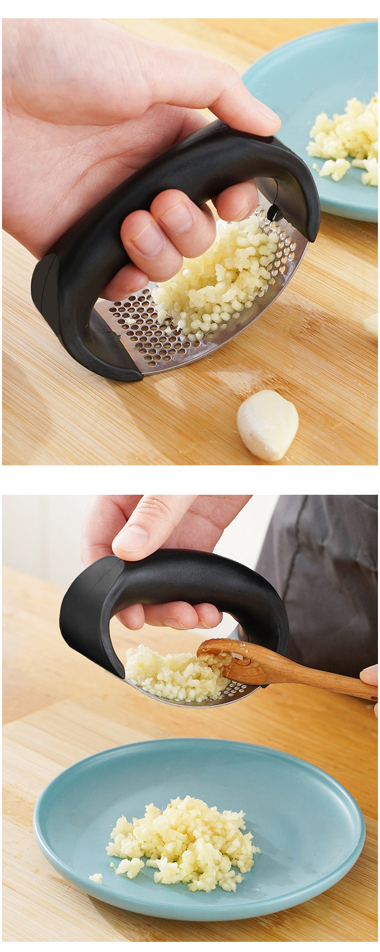 Stainless Steel Garlic Press Crusher.