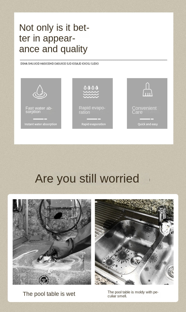 Tappetino per lavare e scolare i piatti Vintage Earth Kitchen, super assorbente