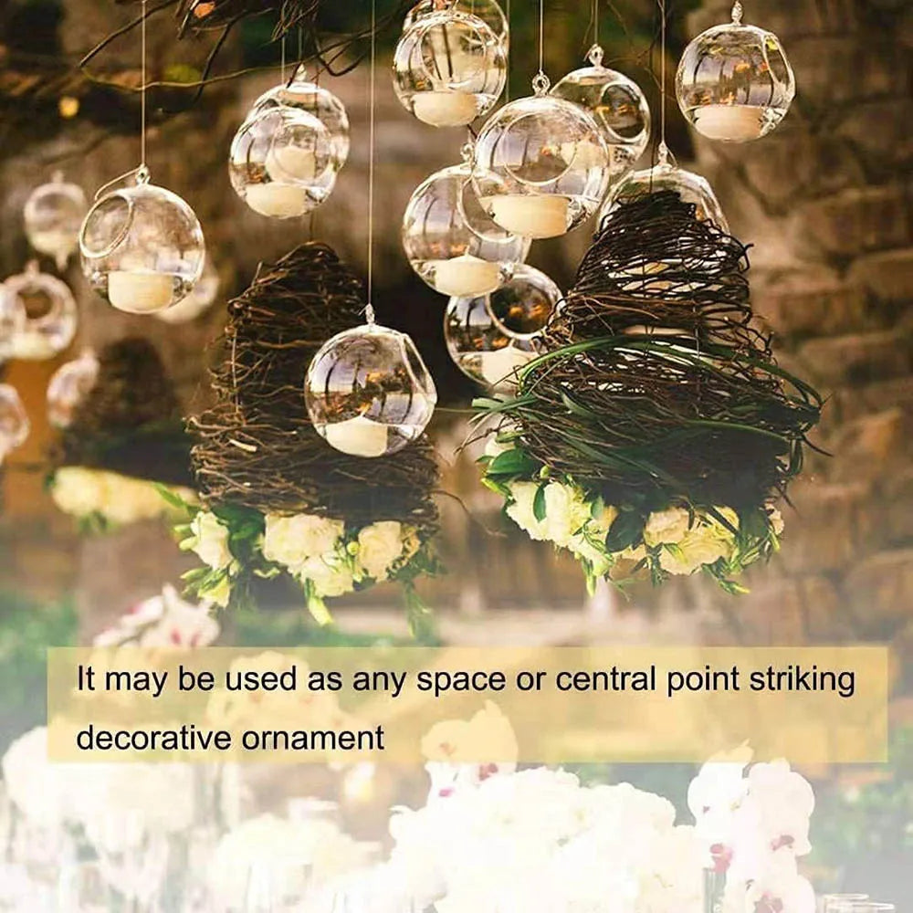 Teelichthalter Kristallglas zum Aufhängen Durchmesser 6cm/8cm