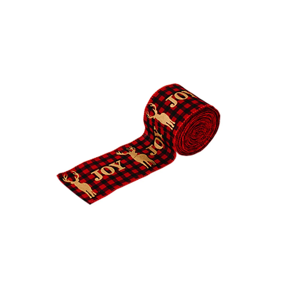 Corona de arpillera con cinta de tela para Navidad, regalo.