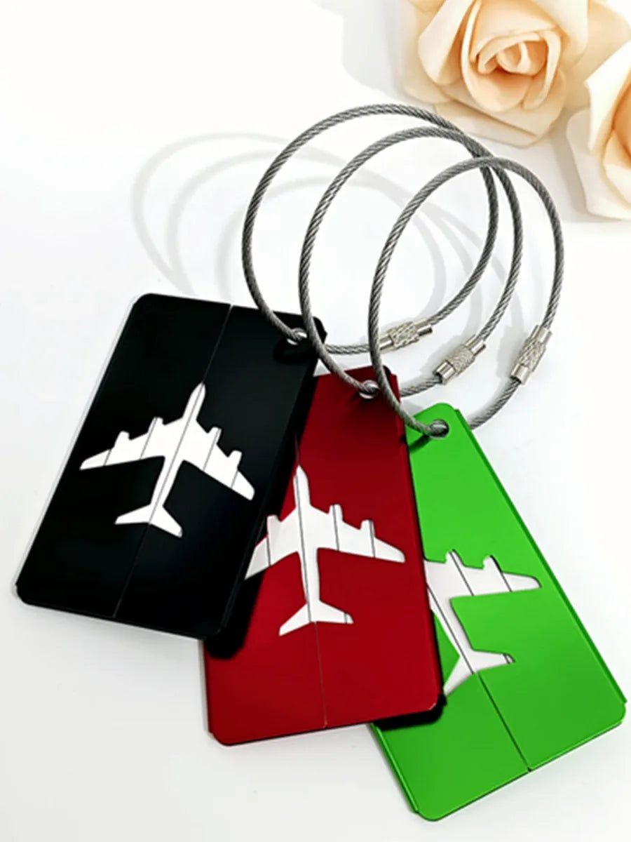 Etiqueta de equipaje de viaje de aleación de aluminio Etiqueta colgante Maleta