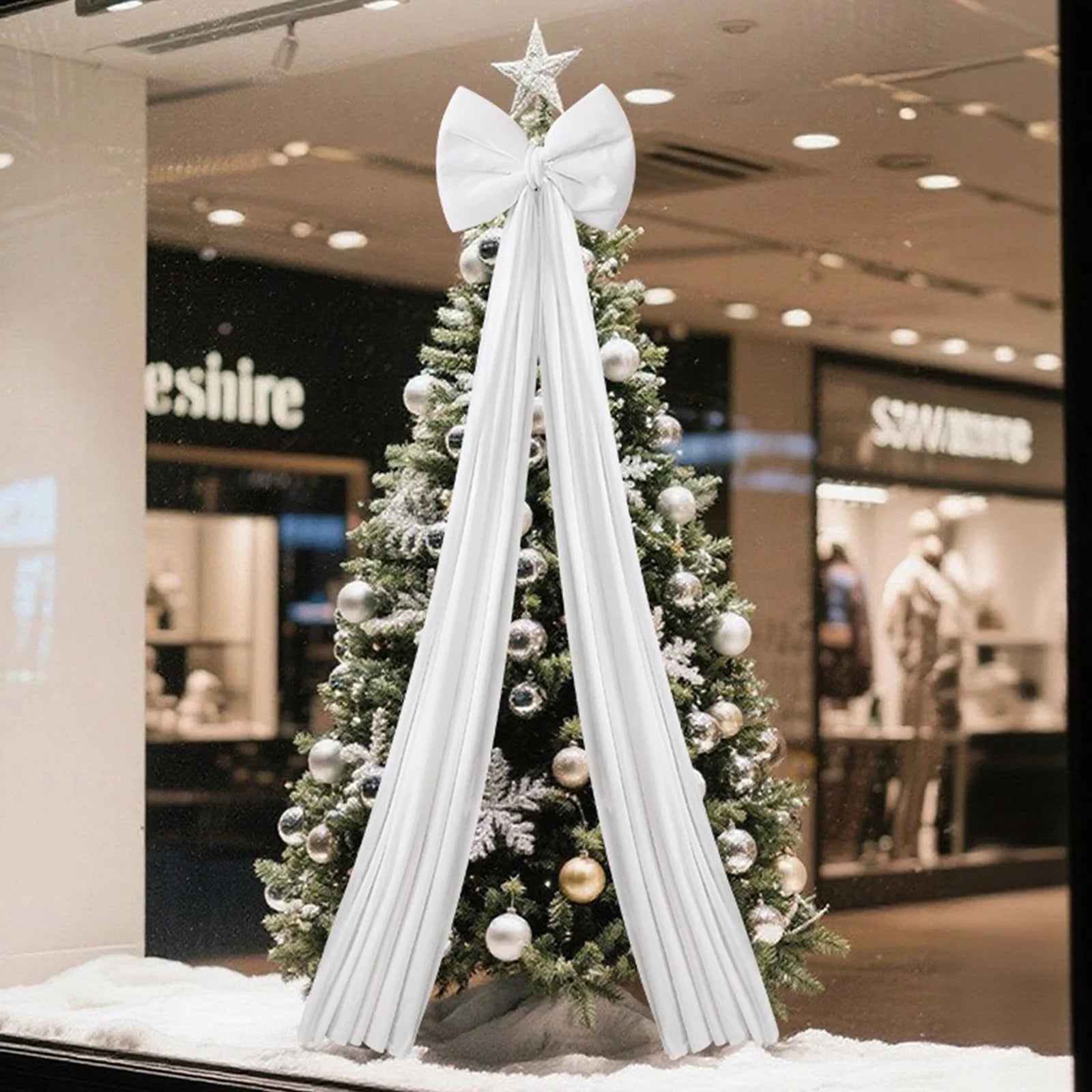 Lazo navideño grande para decoración del árbol.