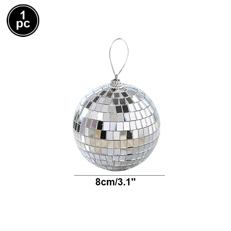 Mirror Disco Ball 70s Party Decorations Reflective Hanging 2-10cm