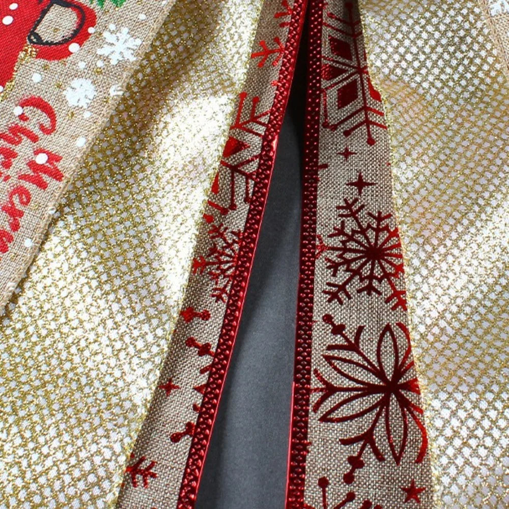 Decoración navideña con lazo para árbol colgante con cinta larga