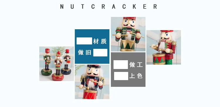 Nussknacker Holzsoldat mit runder Basis, 36 cm