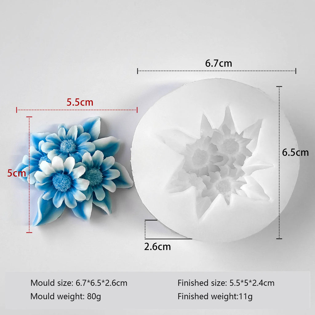 Blumen-Silikonform für selbstgemachte Aromatherapiekerzen