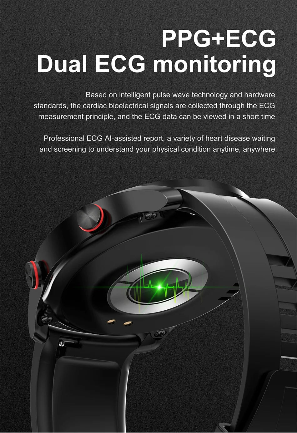 Smart Watch Men Laser Bluetooth Call Health Blood Pressure
