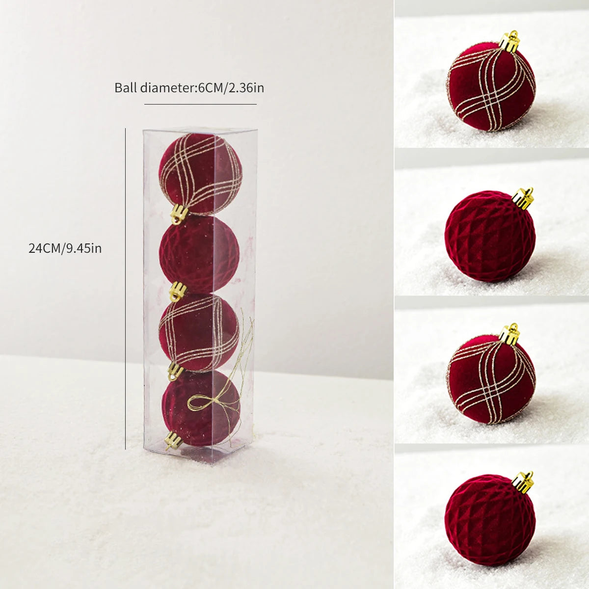 Christmas balls tree ornaments decorations painted balls red.