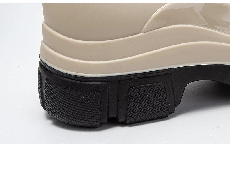 2025 Nuevos zapatos de lluvia de goma para exteriores, antideslizantes, impermeables, para jardín