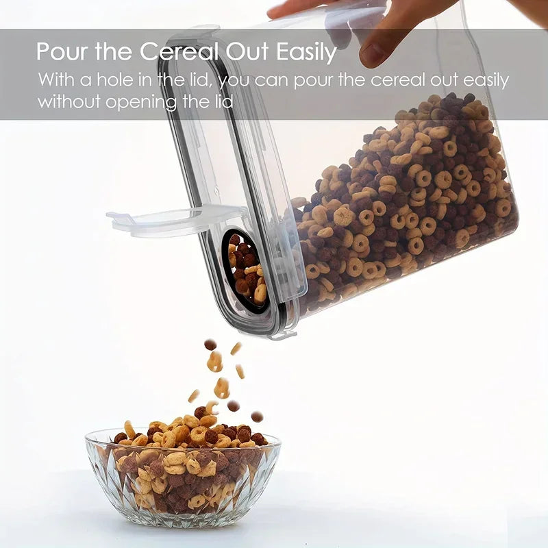 Airtight Cereal Storage Container  Food Storage Box Plastic Transparent Sealed