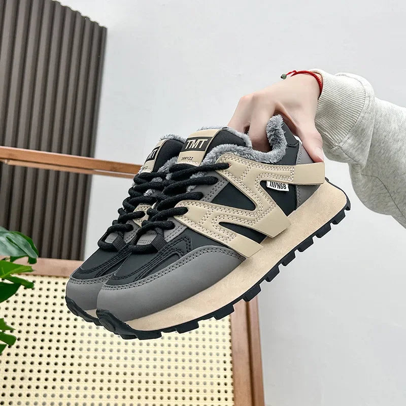 Zapatillas de algodón para mujer, cálidas y esponjosas, para invierno 2025