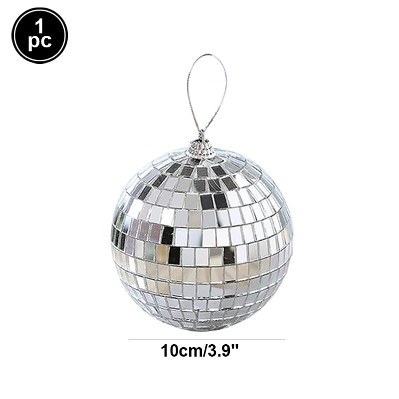 Mirror Disco Ball 70s Party Decorations Reflective Hanging 2-10cm