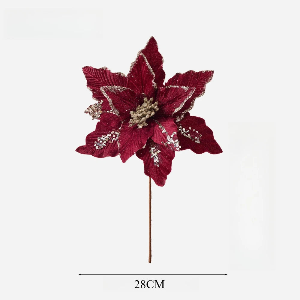 Flor de Navidad Flor Artificial Roja.